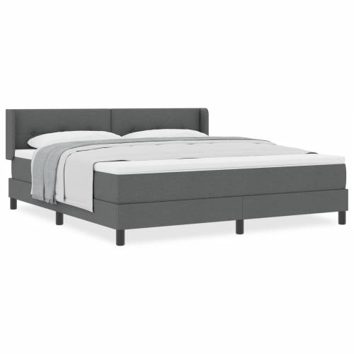 Box Spring krevet s madracem Tamno siva 180x200 cm Tkanina Cijena