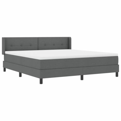Box Spring krevet s madracem Tamno siva 180x200 cm Tkanina Cijena