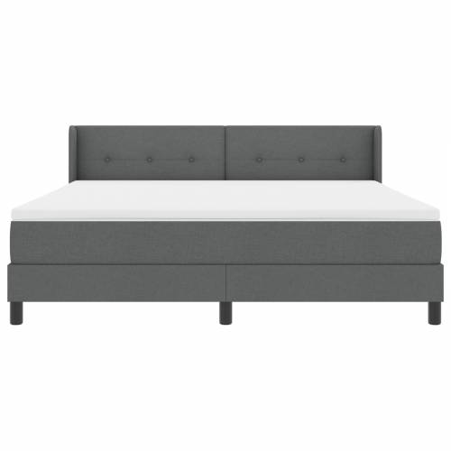 Box Spring krevet s madracem Tamno siva 180x200 cm Tkanina Cijena