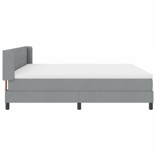 Box Spring krevet s madracem svjetlosivi 200x200 cm tkanina Cijena