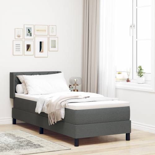 Box Spring Bed s madracem Tamno siva 80x200 cm Tkanina Cijena