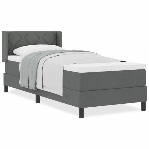Box Spring Bed s madracem Tamno siva 80x200 cm Tkanina Cijena