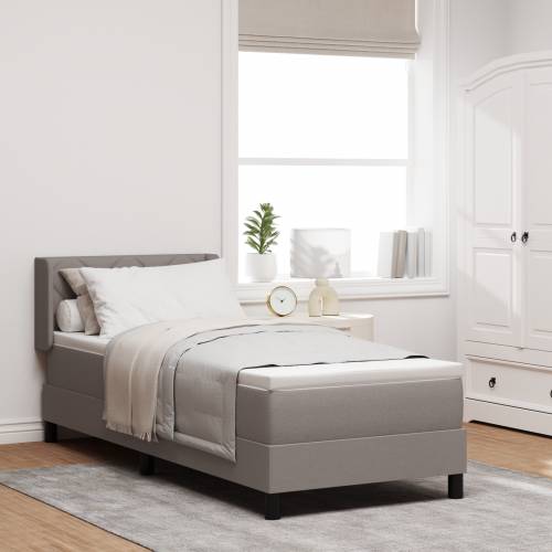 Box Spring krevet s madracem Taupe 80x200 cm Tkanina Cijena