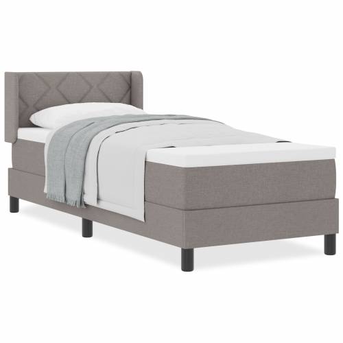 Box Spring krevet s madracem Taupe 80x200 cm Tkanina Cijena