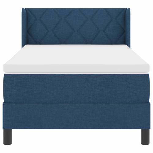 Box Spring krevet s madracem Plavi 90x190 cm Tkanina Cijena