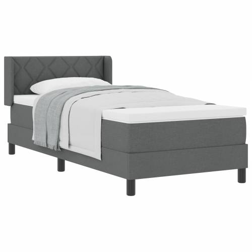 krevet s opružnom podlogom tamno sive boje 90x200 cm Cijena