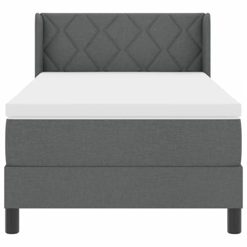 krevet s opružnom podlogom tamno sive boje 90x200 cm Cijena