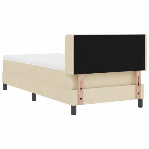 Box Spring Krevet s madracem Krem 100x200 cm Tkanina Cijena