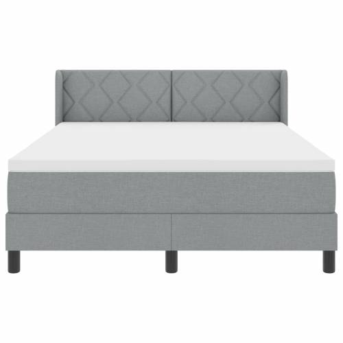 Box Spring krevet s madracem svijetlosivi 140x200 cm tkanina Cijena