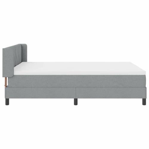 Box Spring krevet s madracem svijetlosivi 140x200 cm tkanina Cijena