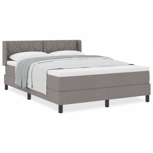 Krevet s boxspringom s madracem Taupe 140x200 cm Tkanina Cijena