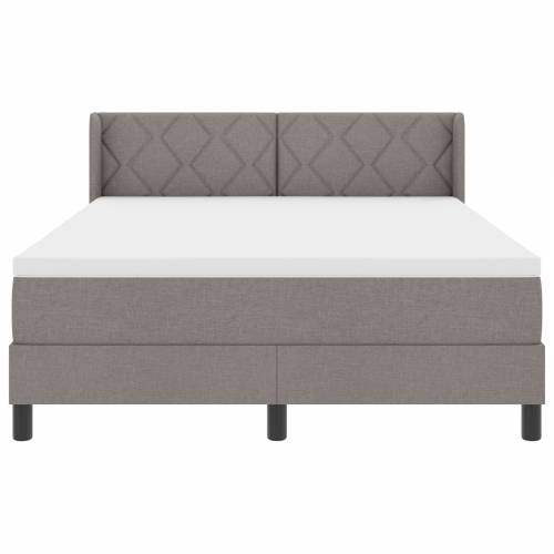 Krevet s boxspringom s madracem Taupe 140x200 cm Tkanina Cijena