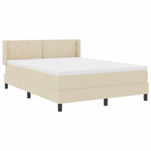Box Spring krevet s madracem krem 140x200 cm tkanina Cijena