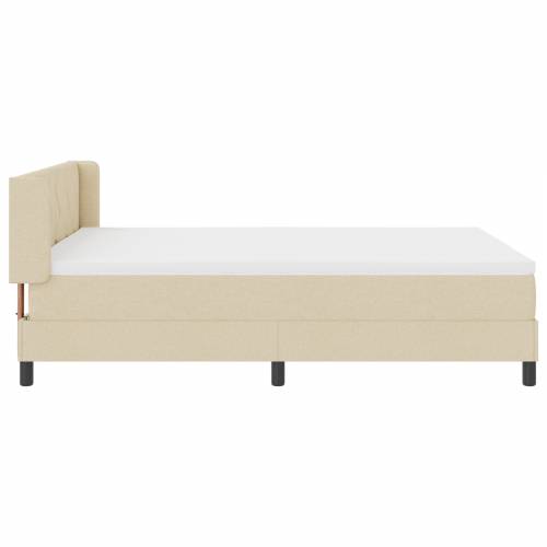 Box Spring krevet s madracem krem 140x200 cm tkanina Cijena