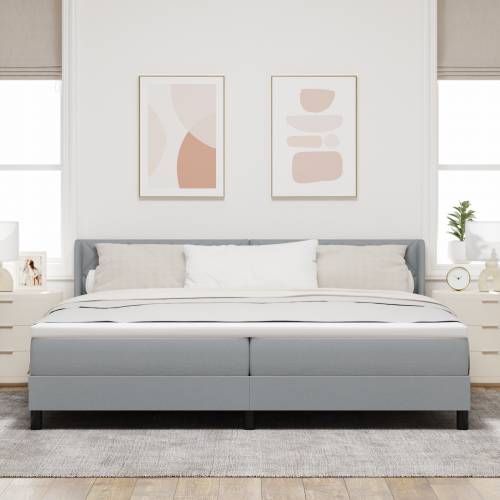 Fridrik krevet s madracem svijetlosiv 200x200 cm tkanina Cijena