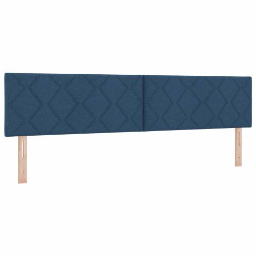 Krevet s Box springom s dušekom, plavi, 200x200 cm od tkanine Cijena