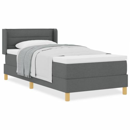 Boks proljećasti krevet s madracem Tamno siva 80x200 cm Tkanina Cijena