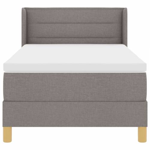 Krevet s podnicom s madracem Smeđesiv 80x200 cm Tkanina Cijena