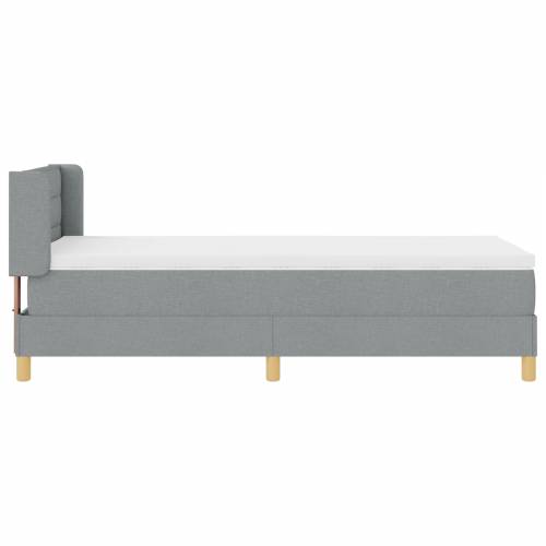 Krevet s box springom s madracem svijetlo sivi 100x200 cm tkanina Cijena
