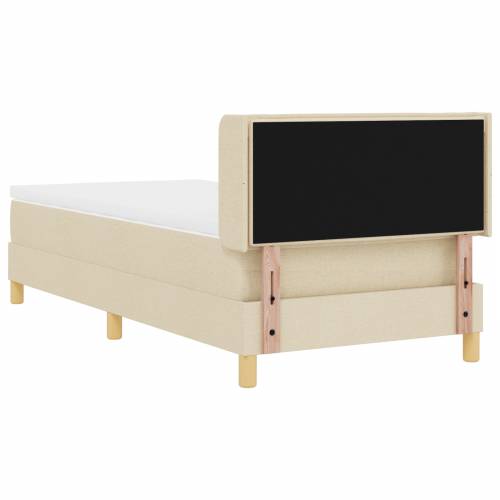 Krevet sa podnicom s madracem krem 100x200 cm tkanina Cijena