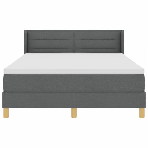Krevet s box springom i madracem tamnosivi 140x190 cm tkanina Cijena