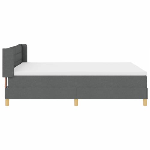 Krevet s box springom i madracem tamnosivi 140x190 cm tkanina Cijena