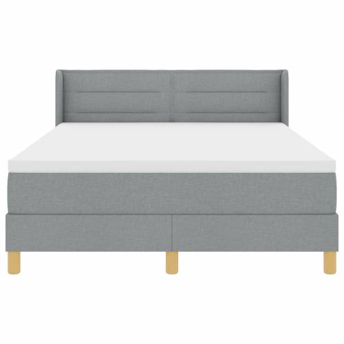 Krevet s Box Springom i madracem svjetlosiva 140x200 cm Cijena
