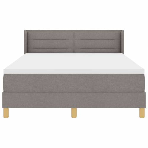 Krevet s box springom s madracem taupe 160x200 cm od tkanine Cijena
