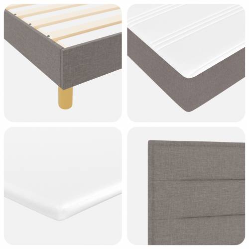 Krevet s Box Springom i madracem Taupe 180x200 cm Tkanina Cijena