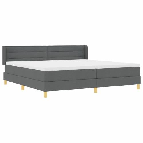 Krevet s oprugama s madracem Tamno siva 200x200 cm Tkanina Cijena