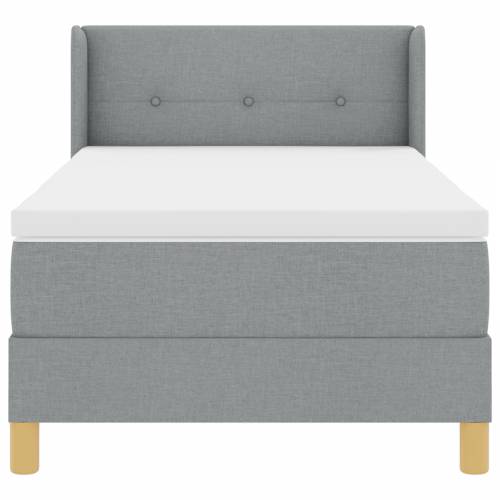 Box Spring Krevet s Madracem Svjetlosiva 80x200 cm Tkanina Cijena