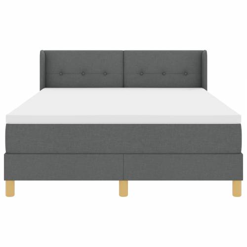 Box Spring Krevet s Madracem Tamno Sivi 140x190 cm Tkanina Cijena