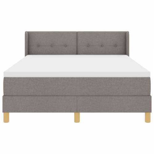Krevet s box springom s dušekom Taupe 140x200 cm Tkanina Cijena