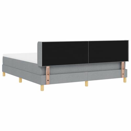 Krevet s podnicom s madracem svijetlosive boje 180x200 cm Tkanina Cijena