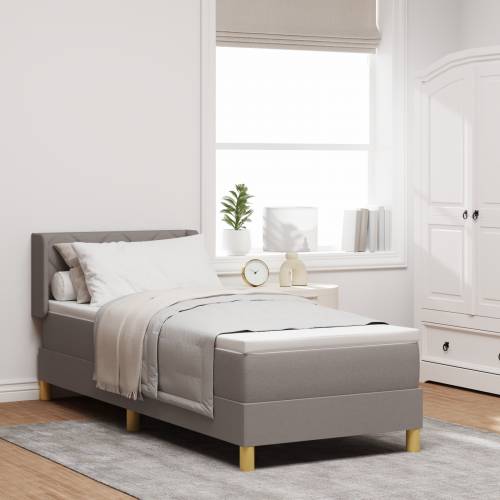 Krevet na opruge s madracem Taupe 80x200 cm Tkanina Cijena