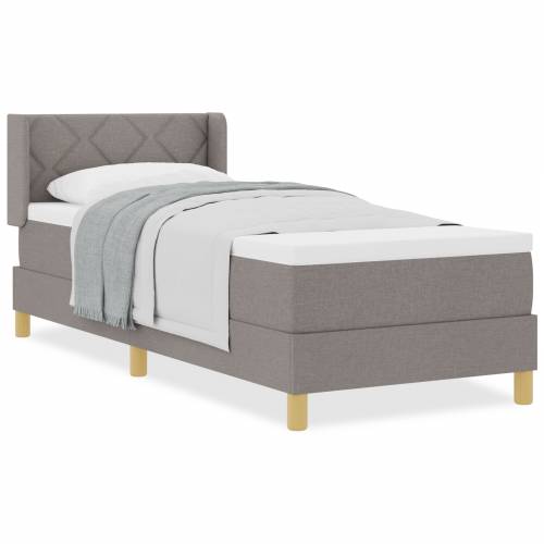 Krevet na opruge s madracem Taupe 80x200 cm Tkanina Cijena