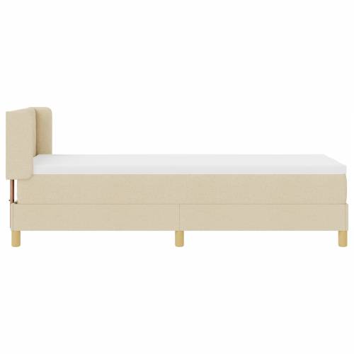 Krevet s podnicom i madracem krem 80x200 cm tkanina Cijena