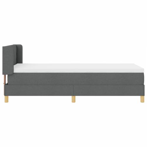 Krevet s box springom i madracem tamno sivi 90x200 cm tkanina Cijena