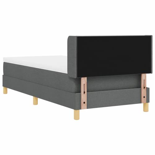 Krevet s box springom i madracem tamno sivi 90x200 cm tkanina Cijena