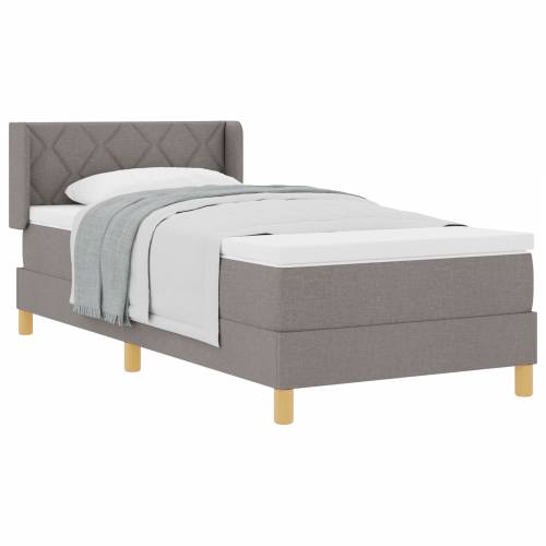 Krevet s box springom s madracem taupe 100x200 cm tkanina Cijena