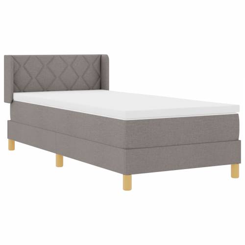 Krevet s box springom s madracem taupe 100x200 cm tkanina Cijena