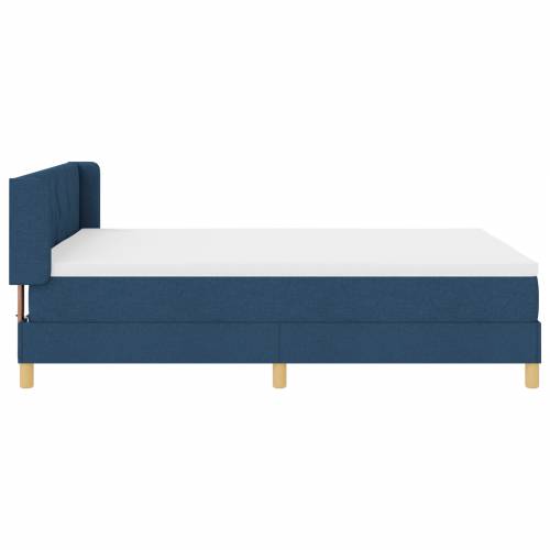 box spring krevet s madracem plavi 140x190 cm od tkanine Cijena