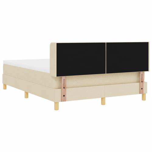 Box Spring Krevet s Madracem Krem 140x200 cm Tkanina Cijena