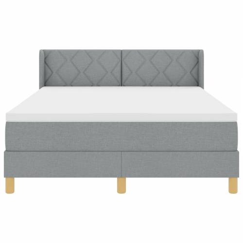 Krevet sa oprugom s jastukom svjetlosive boje 160x200 cm Cijena