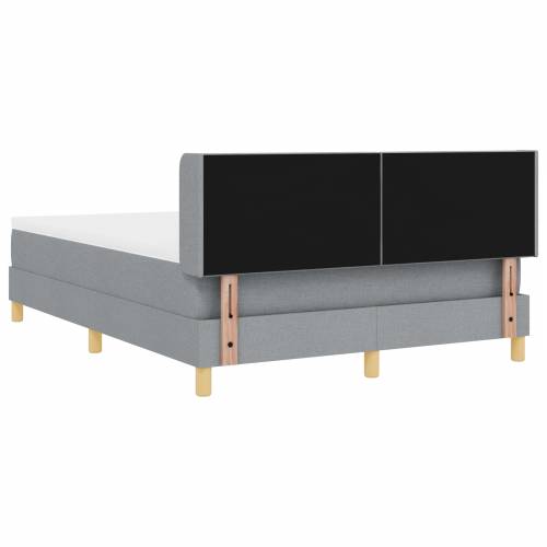 Krevet sa oprugom s jastukom svjetlosive boje 160x200 cm Cijena