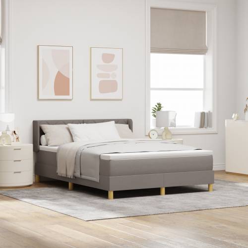 Krevet s box springom s madracem Taupe 160x200 cm Tkanina Cijena