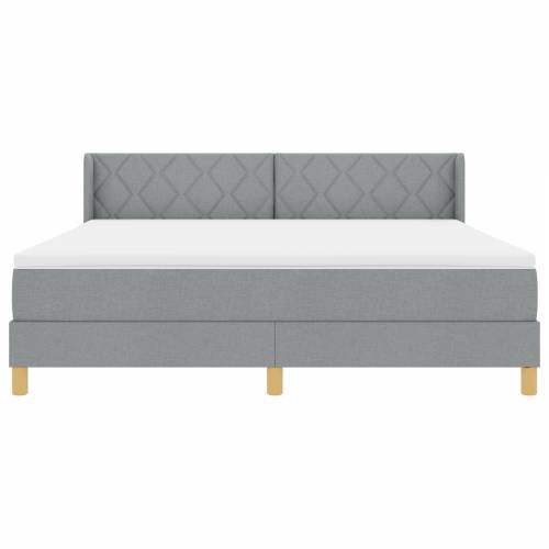 Box Spring Krevet s Madracem Svijetlosiva 180x200 cm Tkanina Cijena
