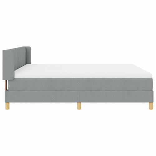 Box Spring Krevet s Madracem Svijetlosiva 180x200 cm Tkanina Cijena