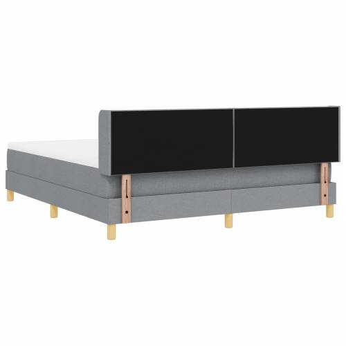 Box Spring Krevet s Madracem Svijetlosiva 180x200 cm Tkanina Cijena