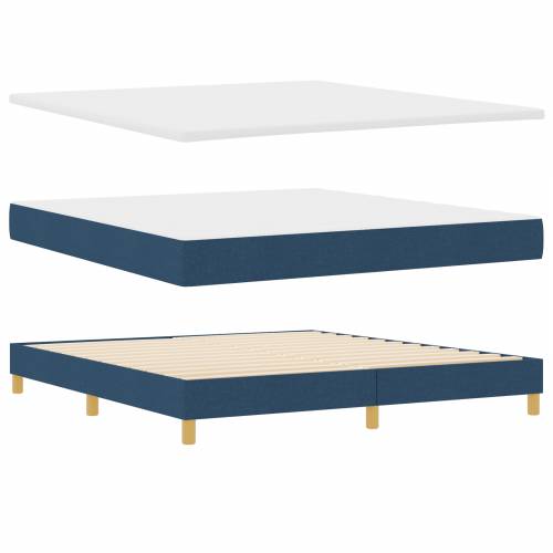Box Spring Krevet s Madracem Plavi 180x200 cm Tkanina Cijena